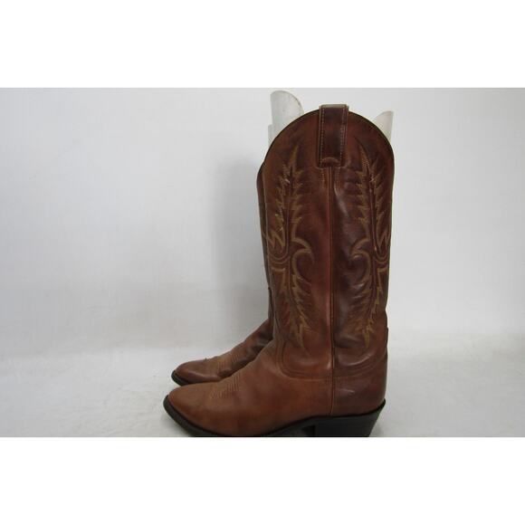 TONY LAMA Mens Size 7.5 D Brown Leather Cowboy Western Boots